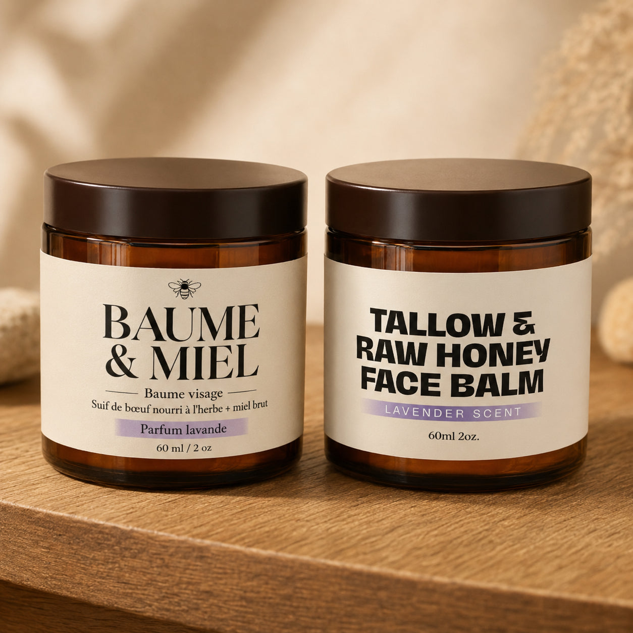 BAUME & MIEL  Baume Naturelle Nourrissant au Suif & Miel